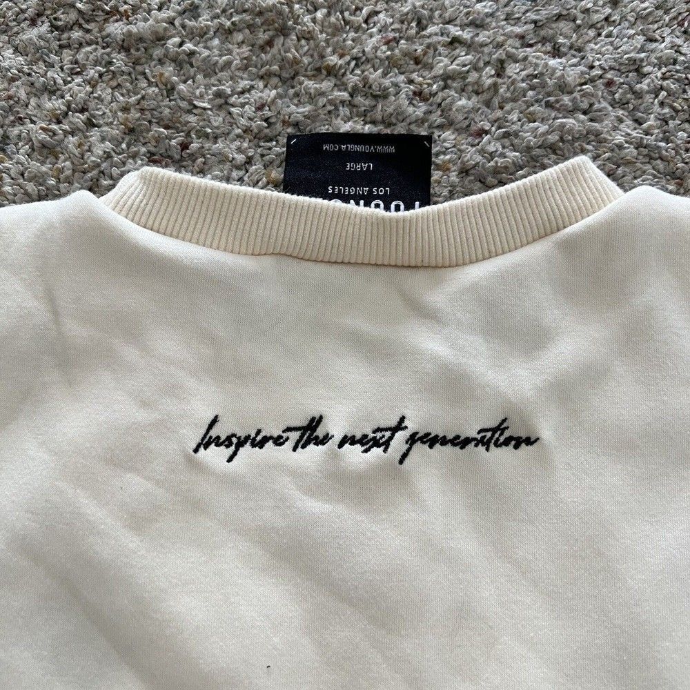 YoungLA Unisex Print Oversized Workout Tank Beige Size XL - Picture 9 of 9